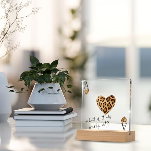 Leopard Aesthetic Acrylic Desk Decor Sign - Meaningful Gift