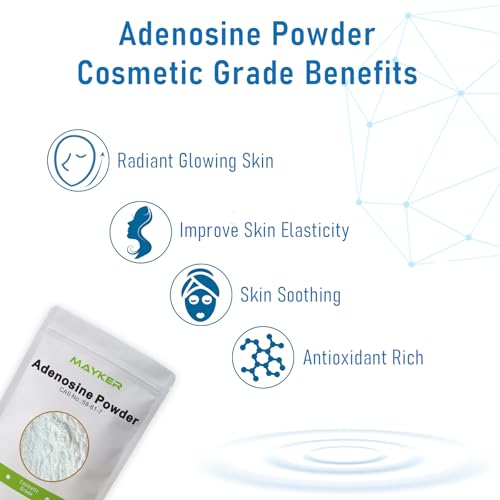 MAYKER Adenosine Powder 0.7oz - High Purity Cosmetic Grade DIY Ingredient