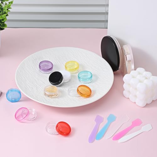 10 Pcs Mini Travel Jars with Lids, 2g Refillable Containers