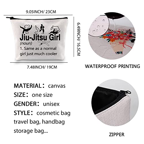 XYANFA Jiu Jitsu Girl Makeup Bag - Martial Arts Gift, Sport Cosmetic Organizer