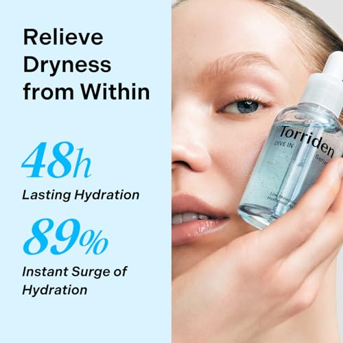 Torriden DIVE IN Serum 1.69 fl.oz. + Soothing Cream (Jar) 3.38 fl.oz. | Hyaluronic Acid Care Set | Deep Hydrating Skin Care to Get Glass Skin