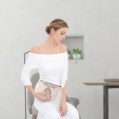 13th Birthday Gift Makeup Bag - 2013 Vintage Cosmetic Pouch for Girls