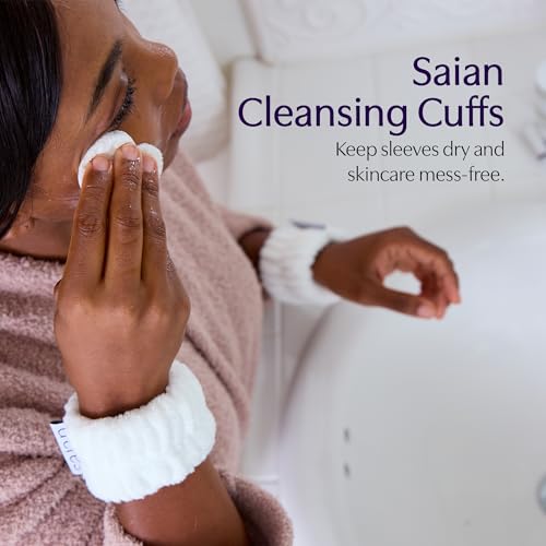 Saian Cleansing Wristbands for Face Washing - 2 Pack, Water-Resistant & Adjustable