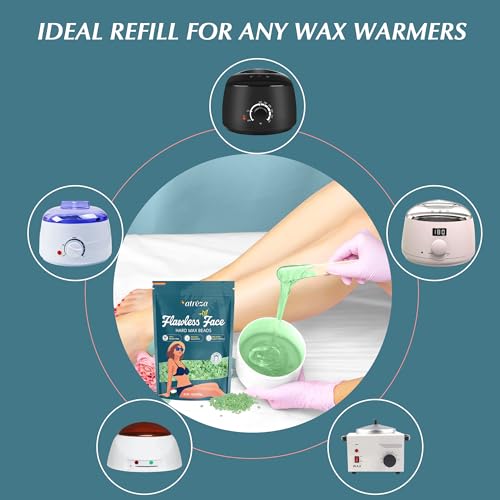 Hard Wax Beads for Hair Removal, 1lb Hard Wax for Sensitive Skin With Aloe Vera Extract, Formulated for Fine Hairs, Perfect Body Wax for Face Eyebrow Chin Upper Lip Leg Arm Bikini Waxing