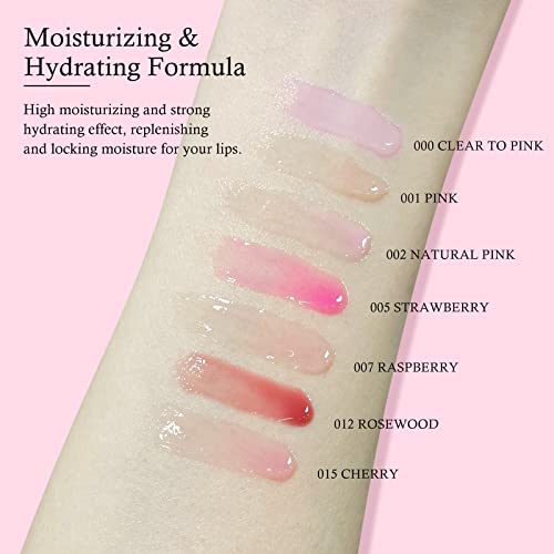 KYDA Hydrating Lip Glow Oil - Moisturizing Tinted Lip Oil - Pink