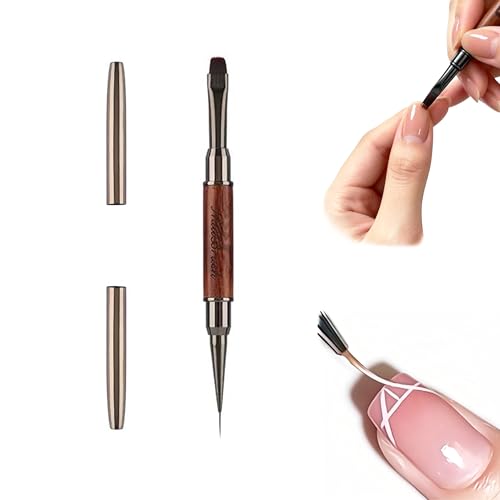 Dual Head Nail Brush for French Tips & Detailing - Calyuna
