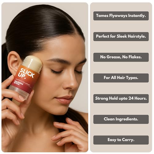 SLICKUP Hair Wax Stick for Women | Tames Flyaways & Frizz | Non-Greasy 30g