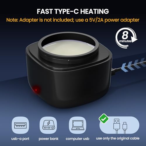 Nose Wax Kit Men, Nose Ear Hair Waxing Kit with 100g Wax, 40 Sticks, Nose Ear Hair Removal Kit, USB Fast Heat, Smart Constant Temp, Upgraded Size, Multi-Accessories, Black