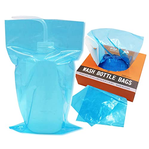 Blue Tattoo Wash Bottle Bags - 250pcs Disposable Covers