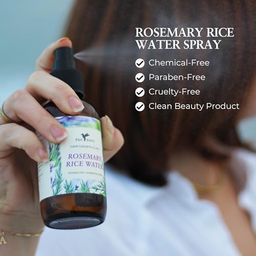 Rosemary Rice Water Spray for Hair Growth - 4oz Scalp Treatment