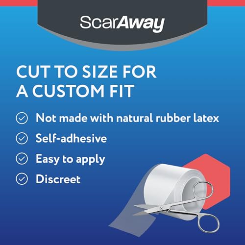 ScarAway Silicone Scar Tape - Medical-Grade, Water-Resistant, Self-Adhesive for Hypertrophic & Keloid Scars
