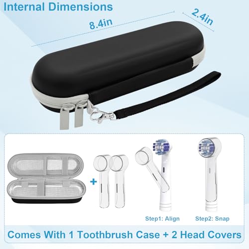 Electric Toothbrush Travel Case for Oral-B Pro 1000-7000 | Hard EVA Waterproof Cover