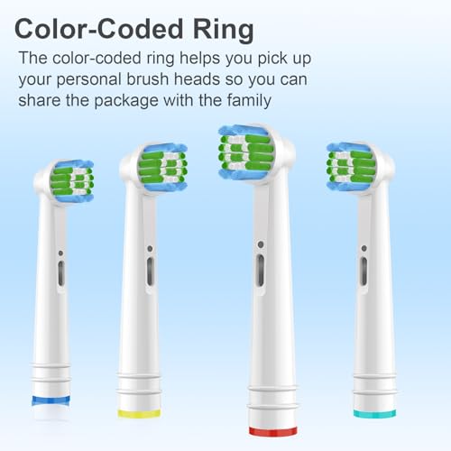 JSMIOROSE Replacement Toothbrush Heads for Oral B Pro 500/1000/1500/3000, Vitality, Smart, Genius - 16 Pack