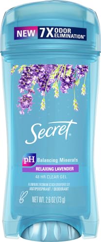 Secret Clear Gel Deodorant for Women, Lavender Scent, 2-Pack