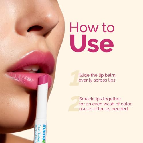 Mamaearth Rose Tinted Lip Balm - Natural Moisturizer & Subtle Color, 0.07 Oz