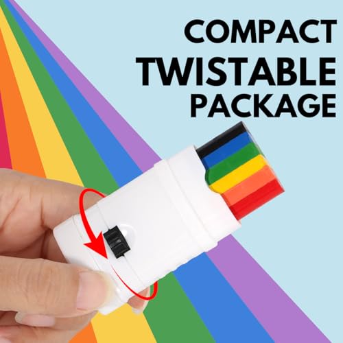 Bowitzki Rainbow Face Paint Sticks - 4 Pack for Pride & Festivals