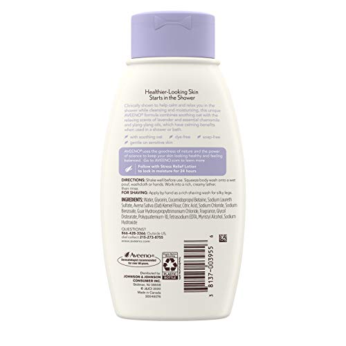 Aveeno Stress Relief Body Wash with Soothing Oat & Lavender, 12 fl. oz