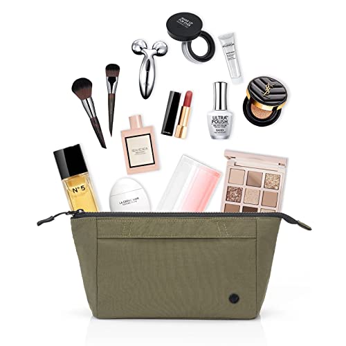 Large Travel Makeup Bag - Women's Cosmetic Organizer Pouch with Multiple Compartments