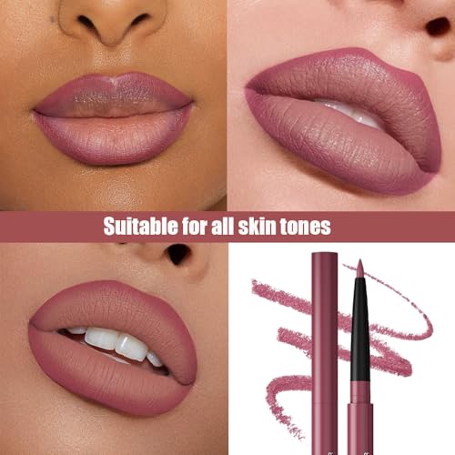 QIDSTERS Gel Lip Liner Pencil for Women, Light Purple Matte, Waterproof & Long Lasting