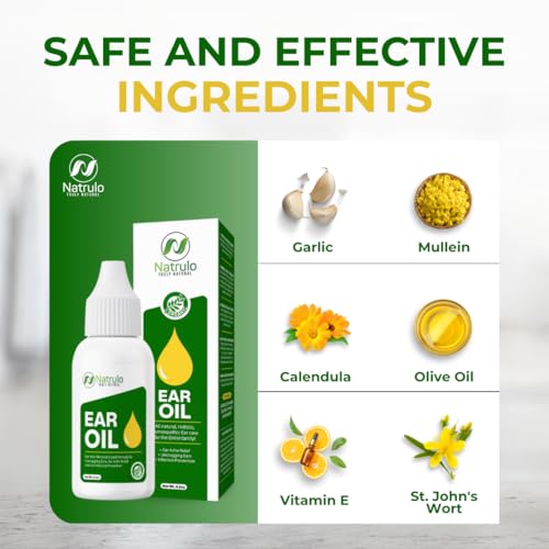Organic Ear Oil for Earache Relief - Natural Drops for Kids, Adults & Pets