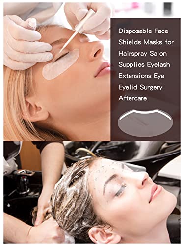 EBANKU 300 Pcs Shower & Eyebrow Shield Visors for Post-Care & Salon Use