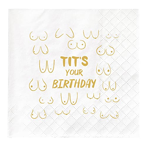 Funny Birthday Napkins - 50Pcs 2-Ply with Humorous Design