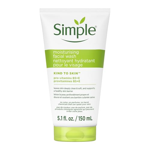 Simple Kind to Skin Moisturizing Facial Wash 5 oz - Gentle, Hydrating Cleanser for Sensitive Skin