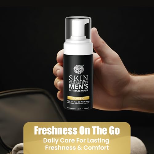 Skin Elements Men's Intimate Wash with Tea Tree Oil & Aloe Vera - 4.05 Fl Oz