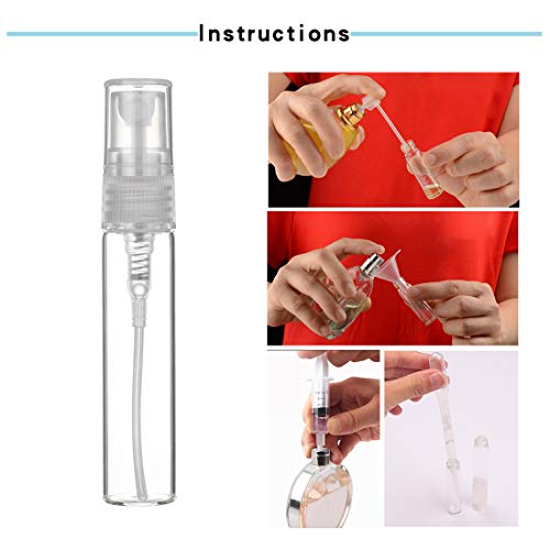 30Pcs 5ml Refillable Glass Perfume Atomizer Bottles - Travel Mini Sprayer