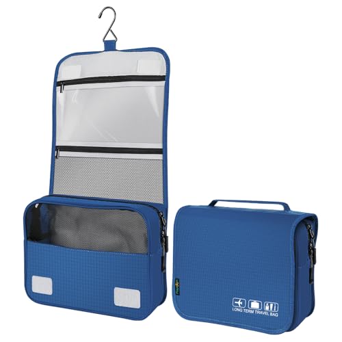 Playexen Hanging Travel Toiletry Bag, Waterproof Cosmetic Organizer with Hook