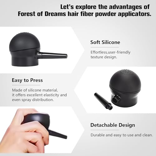 Hair Fiber Spray Applicator with Hairline Optimizer - Precision Pump Nozzle