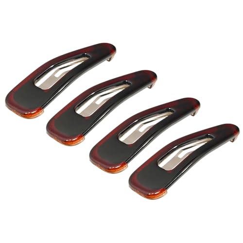 Parcelona Mini Tortoise Shell Hair Clip Set of 4 for Women