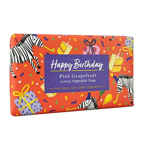 The English Soap Company Luxury Pink Grapefruit Soap - Happy Birthday
