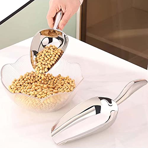 Mini Stainless Steel Ice Scoop - Heavy Duty 5 oz, Dishwasher Safe