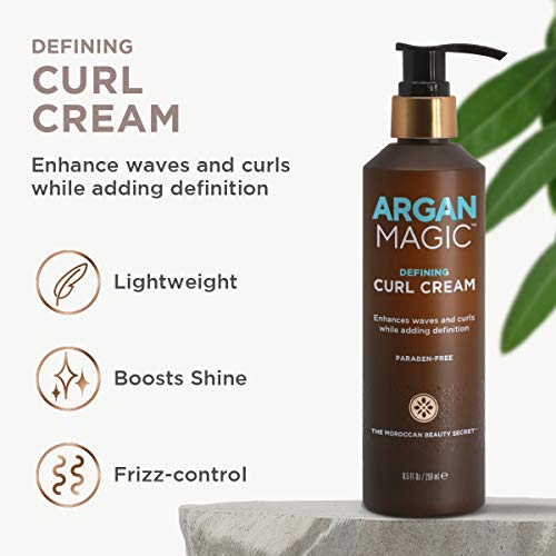 Argan Magic Defining Curl Cream 8.5 oz - Hydrates & Reduces Frizz