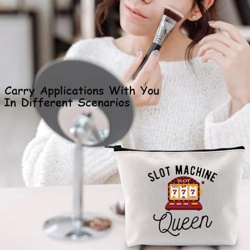 Queen of the Casino Makeup Bag - Slot Machine Cosmetic Pouch Gift