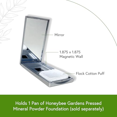 Honeybee Gardens Refillable Mineral Powder Foundation Compact - Organic, Travel-Friendly