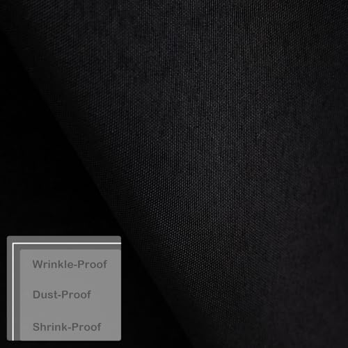 36x36 Inch Solid Black Tablecloth - Wrinkle Resistant Polyester Cover for Parties & Weddings