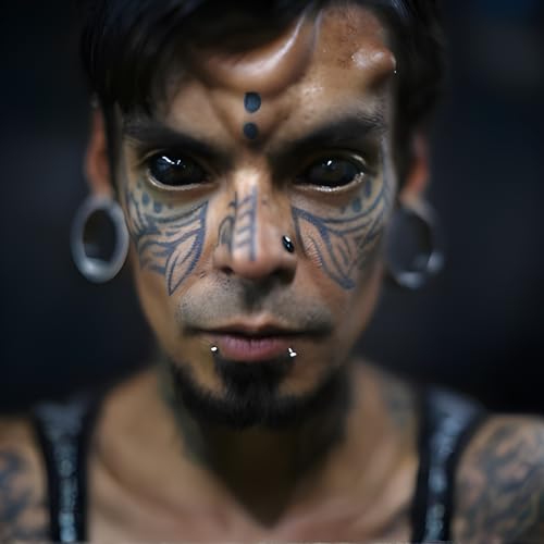9-Sheet Tribal Face Tattoo Stickers, Waterproof, Men & Women