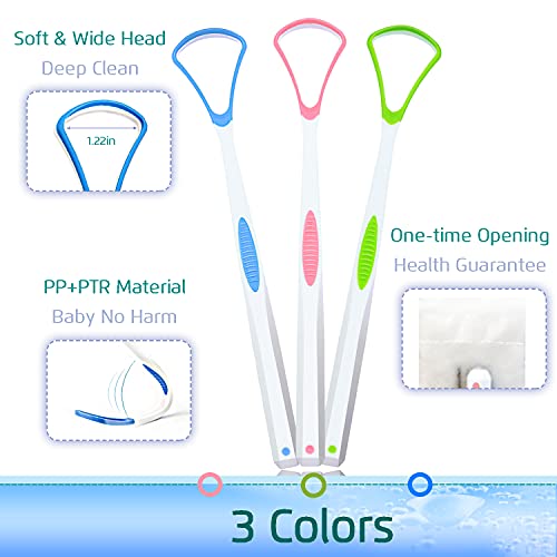 Stainless Steel Tongue Scraper Set - 4PCS Medical Grade Oral Hygiene