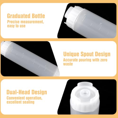 16 oz Inverted Squeeze Bottles - Condiment Dispenser 2-Pack