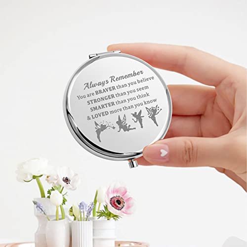 KEYCHIN Inspirational Pocket Mirror - Engraved Fairy Tale Makeup Mirror