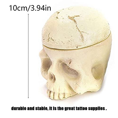 Sotica Skull Tattoo Ink Cup Holder - 7-Hole Resin Pigment Stand