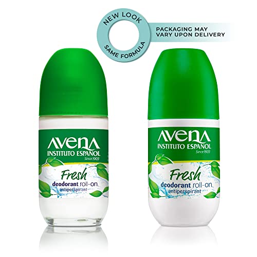 Avena Instituto Espanol Fresh Deodorant Roll-On 2-Pack, Long-Lasting, Alcohol-Free