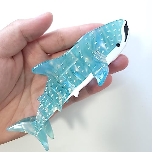 Cyan Acetate Shark Claw Clip for Women - Durable Hair Accessory