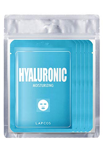 LAPCOS Hyaluronic Acid Mask - Moisturizing Sheet Masks (Pack of 5)