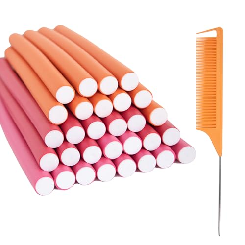 30pcs Flexible Curling Rods 2cm Foam Hair Curlers - No Heat