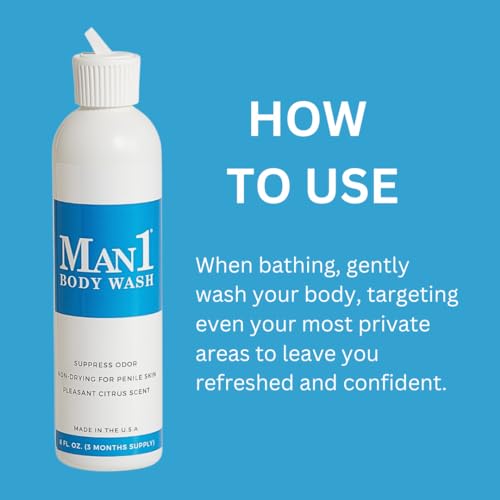 Men's Intimate Body Wash - Odor Control, Hydrating & Gentle Cleansing