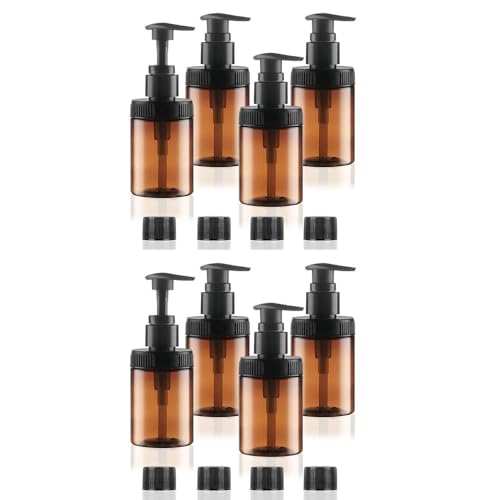 Cosywell 4oz Pump Bottle Dispenser - 8 Pack D-Brown Refillable Containers