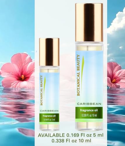 Botanical Beauty Caribbean Fragrance Oil Roll-On 0.33 Fl Oz - Tropical Floral & Fruity Scent